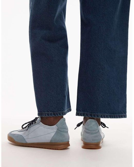 Bronx Blue Cli-oo Lace Up Gum Sole Leather Trainers