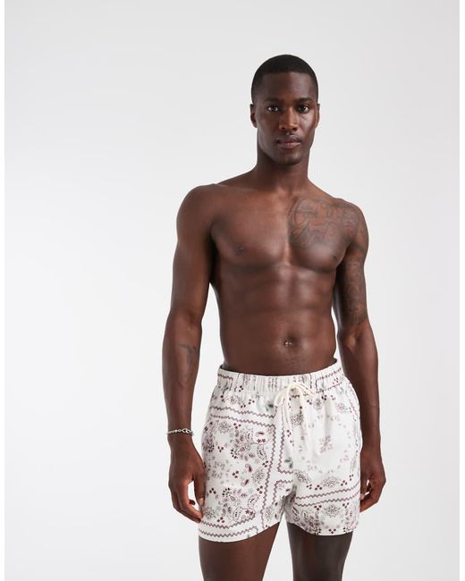 ASOS White Swim Shorts for men