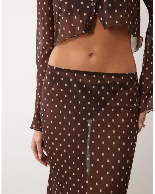 Gonna Lunga di ASOS in Brown