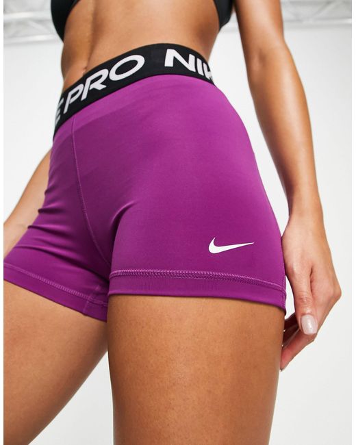 Nike Purple Pro 365 Dri-fit 3 Inch Booty Shorts