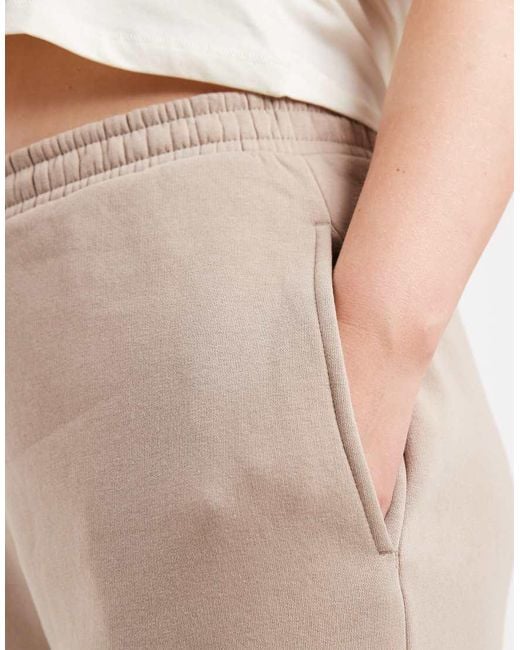 ASOS Natural Asos Design Curve Barrel Leg Brushback jogger