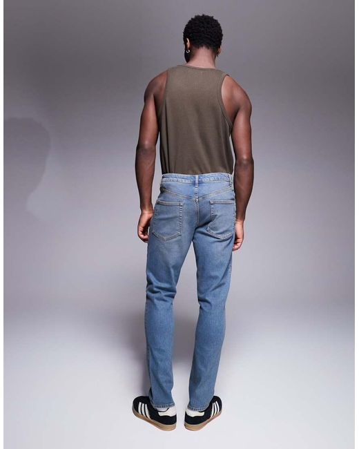 ASOS Blue Slim Fit Jeans With Tint for men