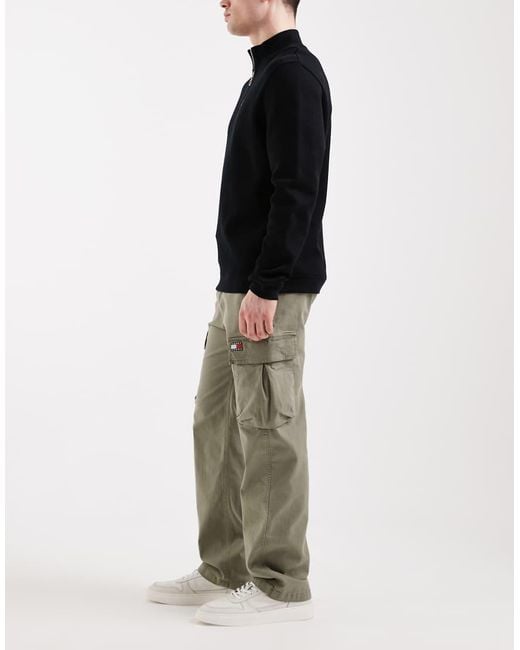 Tommy Hilfiger Black Otis Cargo Trousers for men