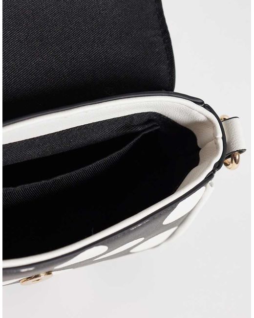 ASOS White Polka Dot Mini Cross Body Bag With Adjustable Strap