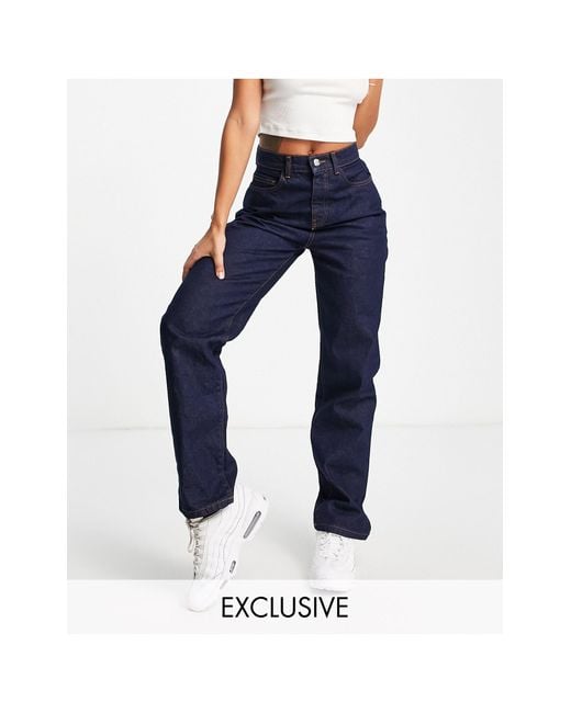 AsYou Extra Lange Jeans Met Rechte Pijpen in het Blauw | Lyst NL