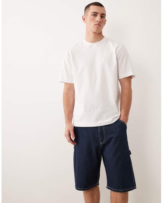 Jack & Jones Natural Alex baggy Carpenter Denim Shorts for men