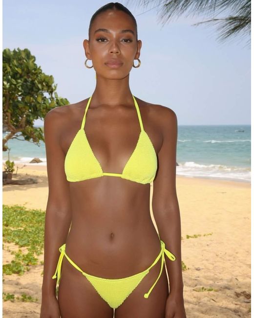 Moda Minx Yellow Scrunch Triangle Top