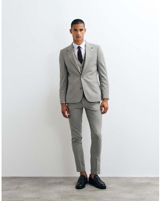 ASOS Skinny Colbert in het Gray voor heren
