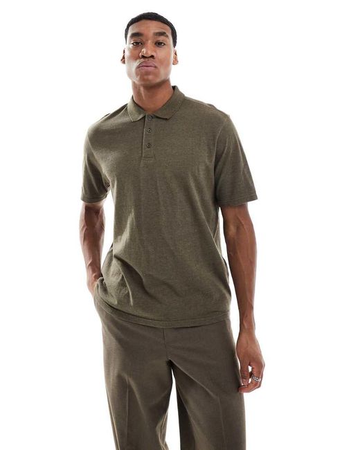 Another Influence Green Short Sleeve Polo Shirt for men