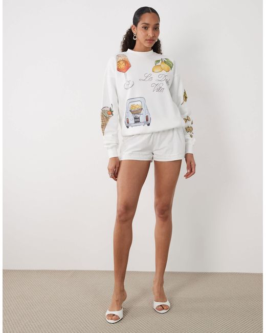 Pull Six Stories en coloris White