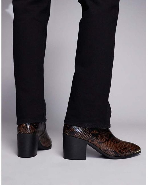 ASOS Black Heeled Boots for men