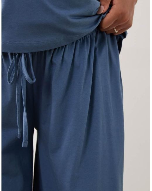 ASOS Blue Asos Design Maternity Mix & Match Cotton Pyjama Pants