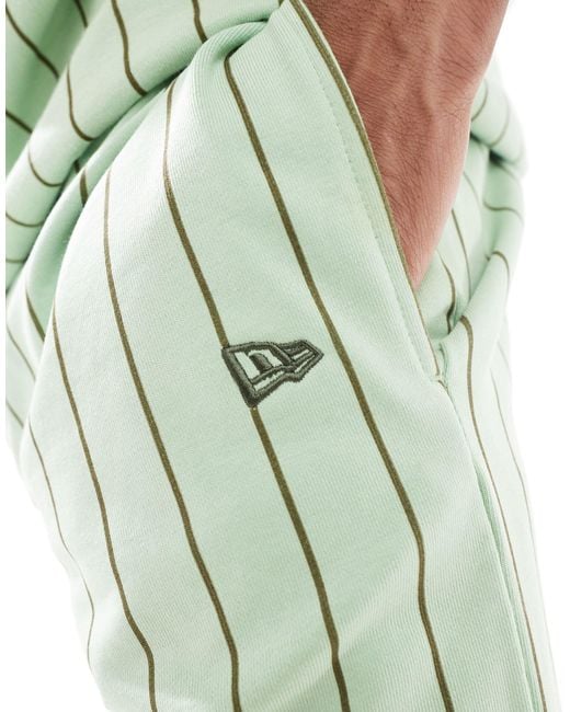 KTZ Green Pinstripe Shorts for men