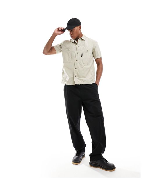 Marshall Artist White Double Pocket Short Sleeve Shirt for men