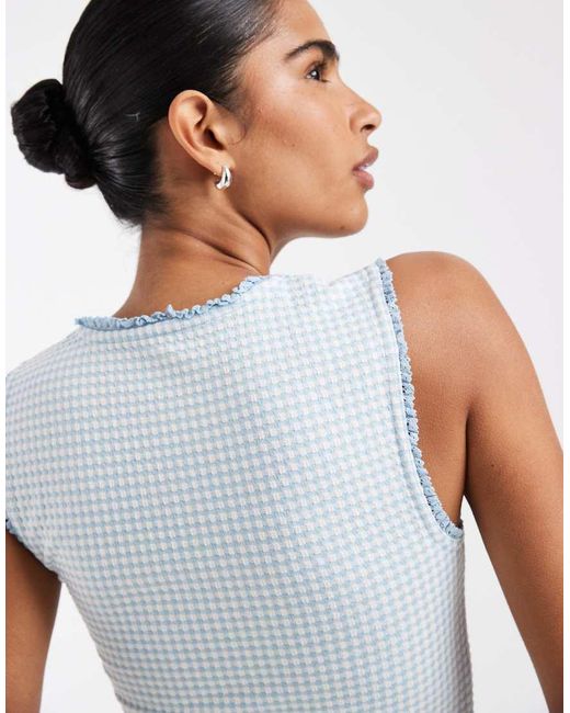 Gap White Gingham Checked Vest
