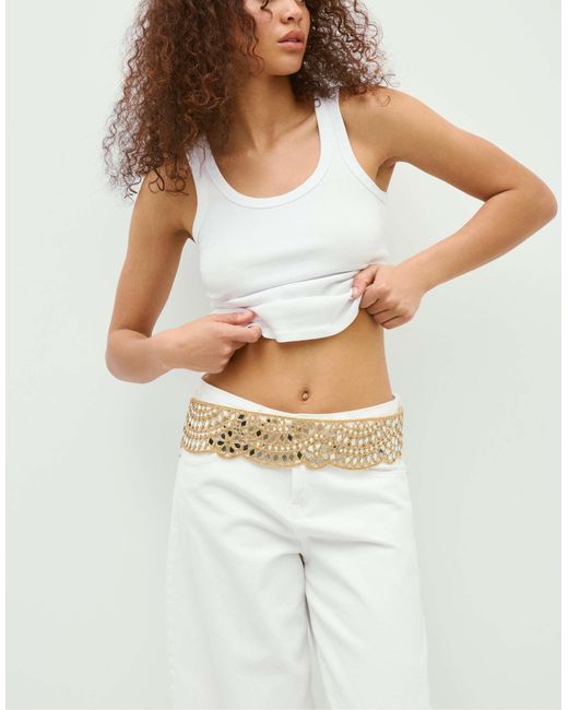 Stradivarius White – gürtel