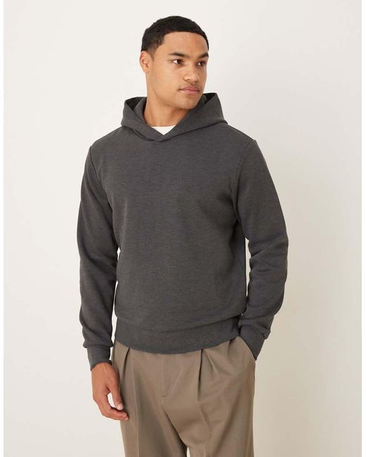 Sudadera Extragrande Con Capucha De Mango de hombre de color Gray
