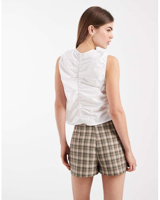 ASOS White Tie Front Sleeveless Top