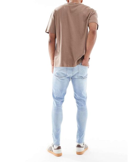 Vaqueros Elásticos Con De ASOS de hombre de color Blue