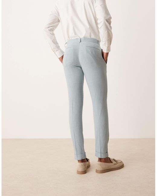 ASOS – skinny fit anzughose in Blue für Herren