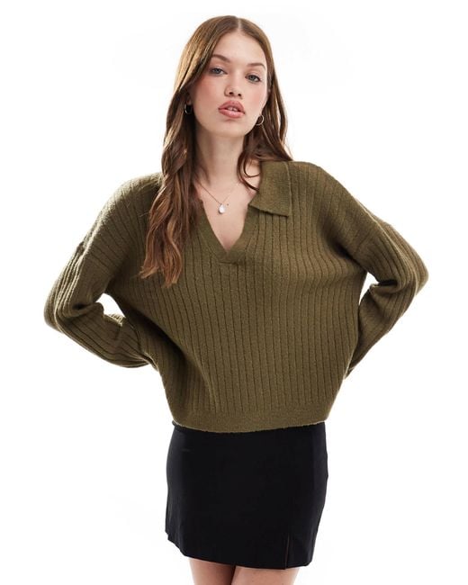 Brave Soul Green – polo-pullover