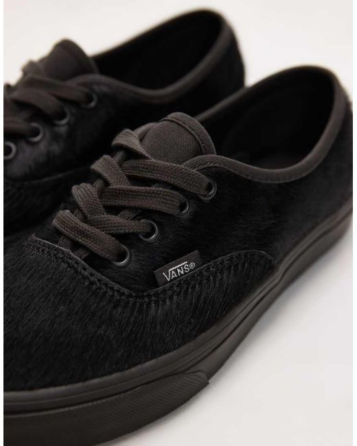 Vans Black Authentic Pony Hair Trainers