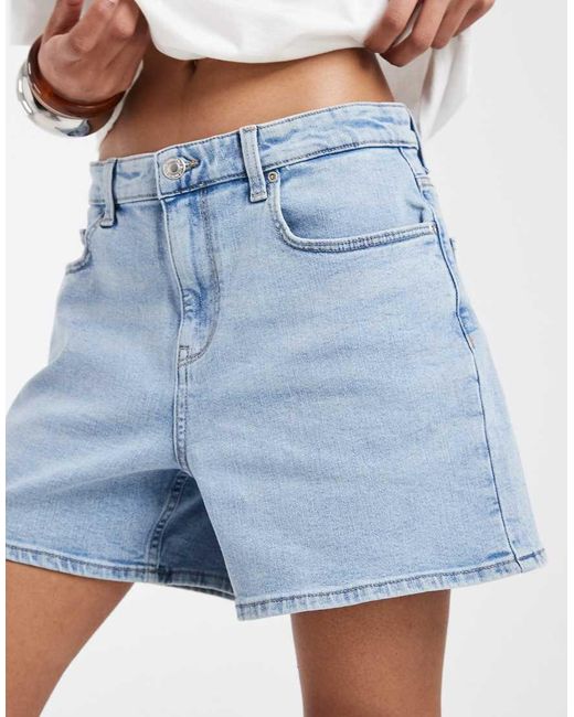 ONLY White Denim Shorts With Stretch