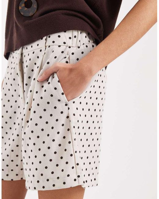 ONLY Elegante Short Met Hoge Taille in het White