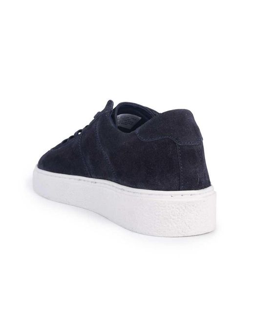 OFF THE HOOK Blue Russell Suede Leather Low‑Top Trainers for men