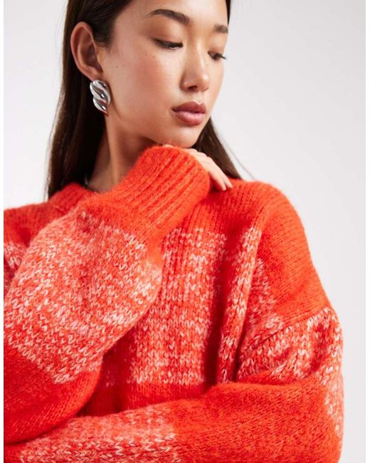 ASOS Red Multiply Stripe Jumper