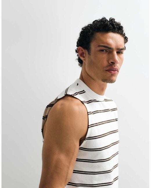 ASOS White Heavyweight Regular Fit Tank for men