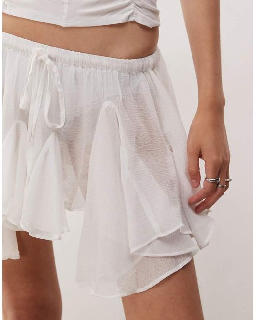 Collusion Natural Volume Ruffle Beach Skirt