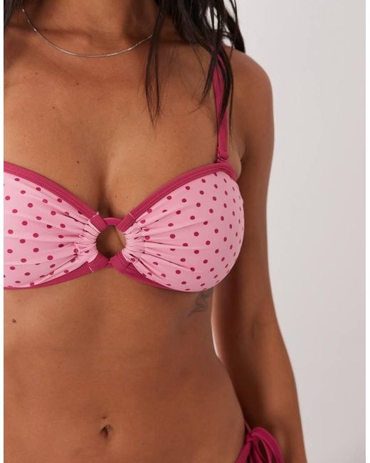 Peek & Beau Red Bandeau Bikini Top