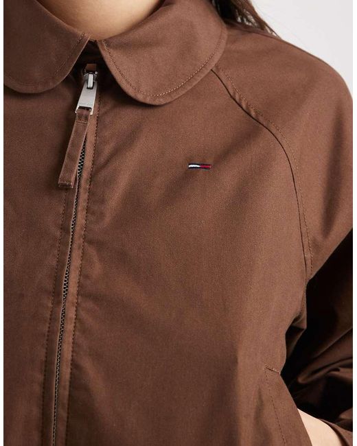 Tommy Hilfiger Brown Round Collar Jacket