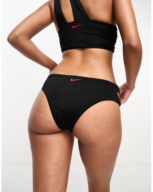 Nike Red Icon Sneakerkini Asymmetrical Bikini Bottoms