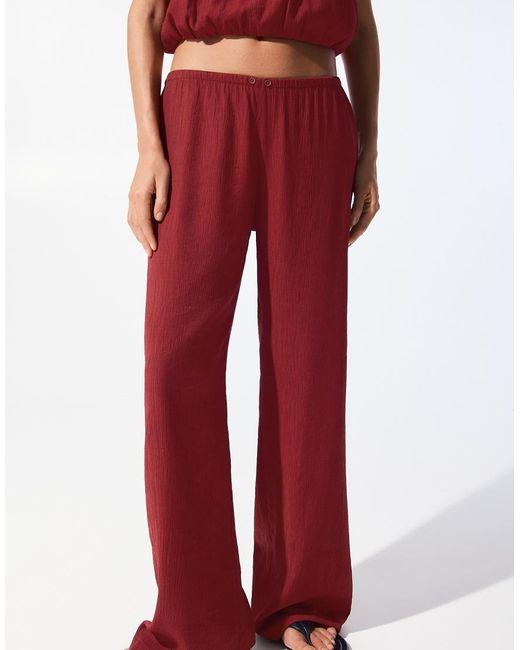 Pull&Bear Rustieke Broek in het Red