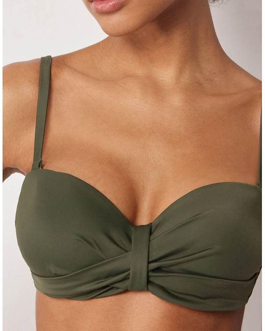 Calzedonia Green Fuller Bust Bandeau Bikini Top Premium Sculpt