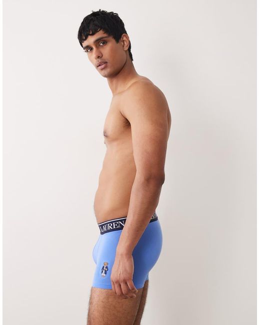 Polo Ralph Lauren Blue 2 Pack Boxer Briefs With Bear Graphic for men