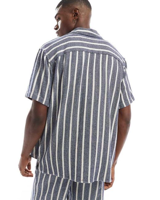 Jack & Jones Gestreept Overhemd Met Reverskraag in het White voor heren