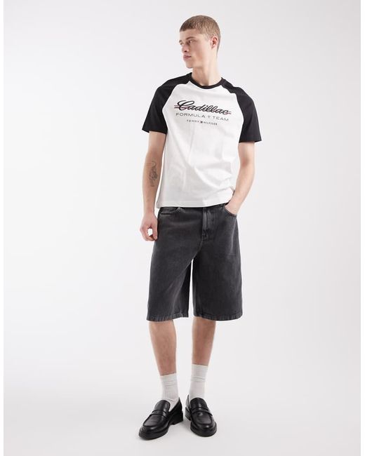 Tommy Hilfiger White X Cadillac F1 Ringer T-shirt for men