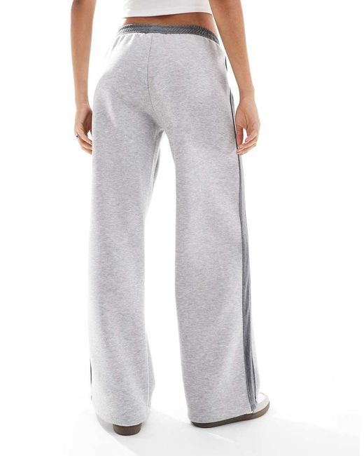 ASOS White Wide Leg Contrast Panel jogger