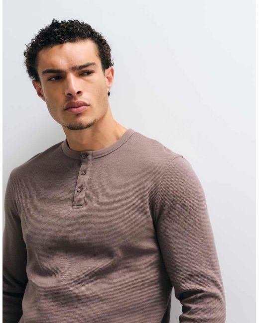 ASOS Multicolor Regular Long Sleeve T-shirt With Henley for men