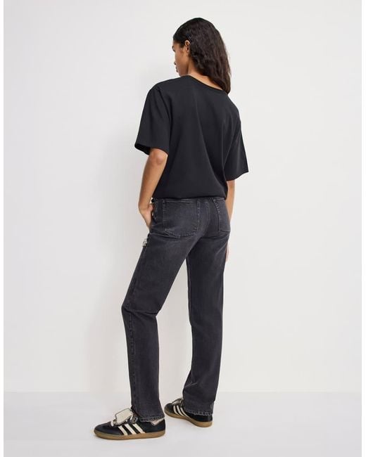 GOOD AMERICAN Blue Good Icon Embellished Straight Leg Jeans