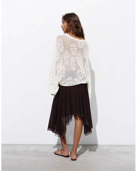 Pull&Bear White – strickpullover
