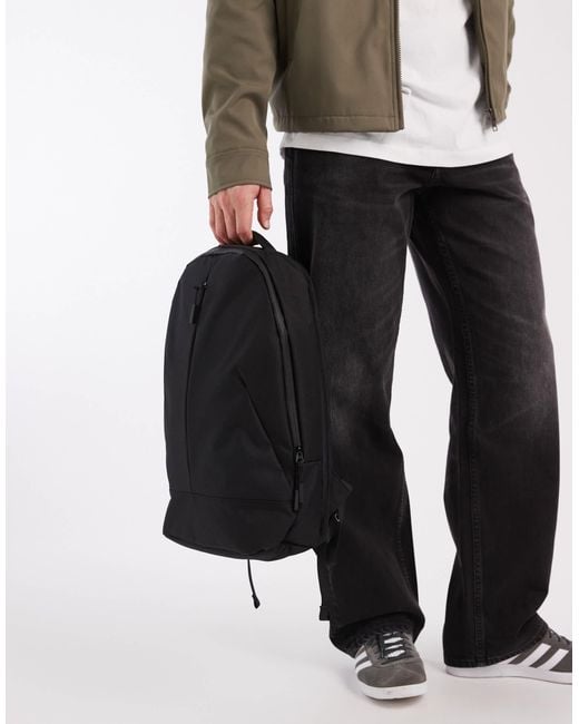ASOS Black Ripstop Backpack for men