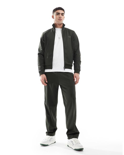Fred Perry Black Track Jacket for men