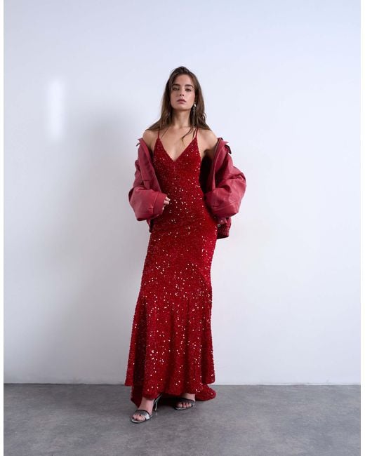 Robe TOPSHOP en coloris Red