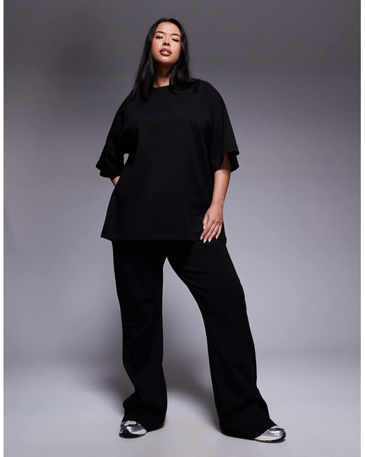 ASOS Blue Asos design curve – ausgestellte jogginghose aus interlock