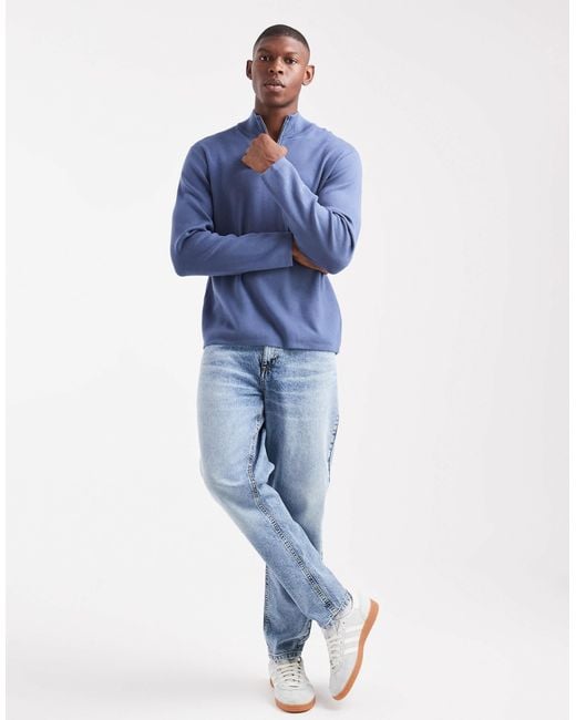 New Look – hochwertiger strickpullover in Blue für Herren