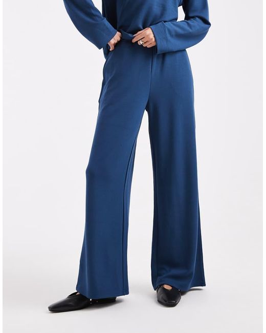 Vero Moda Blue Soft Wide Leg jogger Co-ord